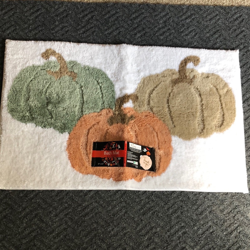 Autumn PUMPKINS Bath Mat Rug
